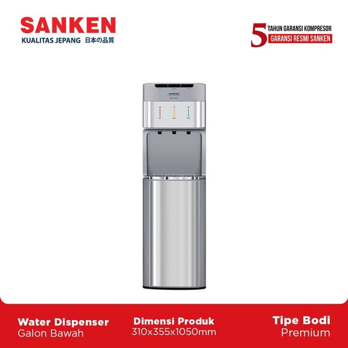 Sanken HWD-C200SS Water Dispenser Galon Bawah