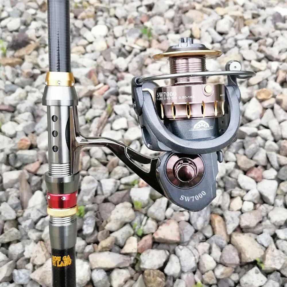 TOP Spinning Fishing Reel New Metal Grip Alat Pancing Camping Roda Logam