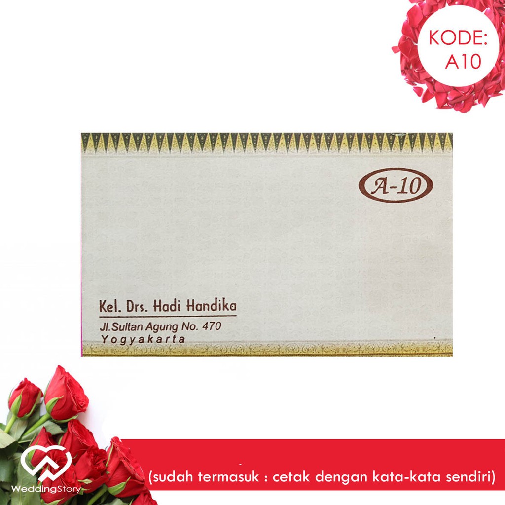 

Amplop Etnik A 10 isi 50 (Termasuk Cetak Custom Tulisan) Harga Murah