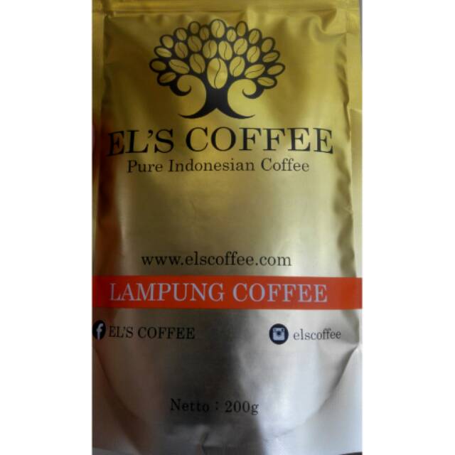 

Kopi Lampung EL'S coffee Gold 200gr