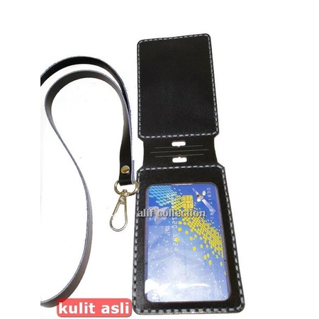 

iD card holder kulit asli - name tag kulit - name tag holder kulit ak