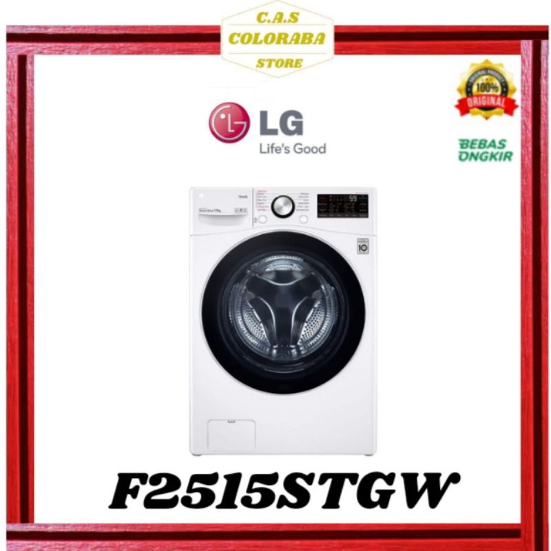 MESIN CUCI LG F2515STGW MESIN CUCI FRONT LOADING 15 KG INVERTER F2515 MESIN CUCI 1 TABUNG 15 KG