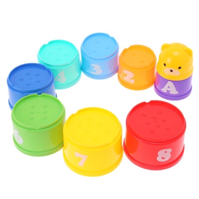 Mainan Susun Gelas / Stacking Cups / Mainan edukasi Susun Gelas (FREE BUBBLEWRAP)