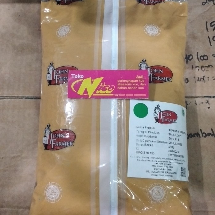

john farmer selai kacang creamy 1kg khusus grab dan gojek