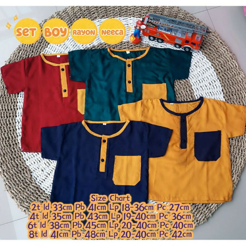 SETELAN ANAK COWO RAYON 2 SAMPAI 8 TAHUN