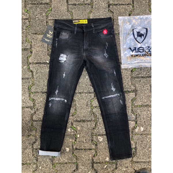 Celana panjang jeans pria robek robek/celana panjang jeans pria skiny/celana panjang jeans streetch