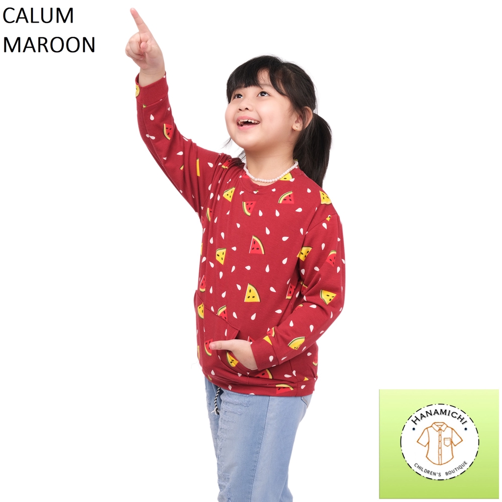 Hanamichi CALUM Sweater Anak Bergambar Lengan Panjang