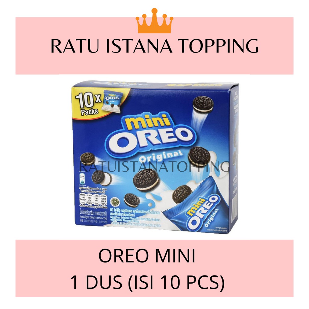 MINI OREO 1 DUS ISI 10 PCS-BISKUIT OREO MINI TOPPING