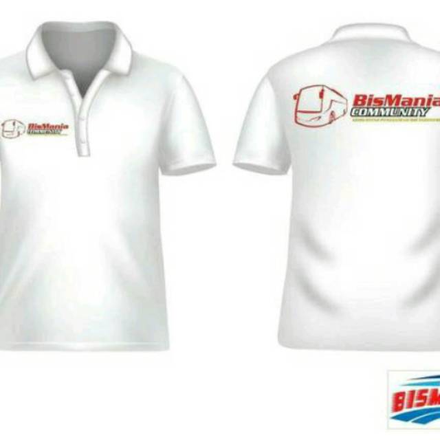 Baju / Kaos Polo Shirt + Bordir - Bebas Design Bordir