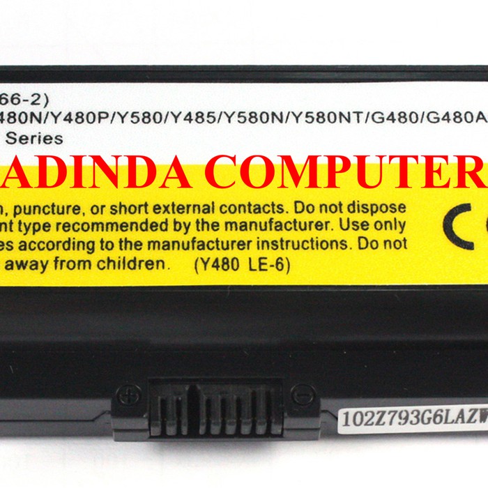 Baterai Lenovo G480 G400 Y480A Y480M Y580N Y580NT G480A