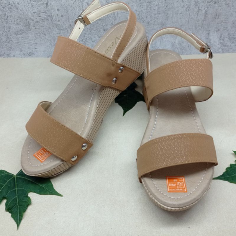 mqstars -Sandal Wedges Wanita Strap Dua 5cm