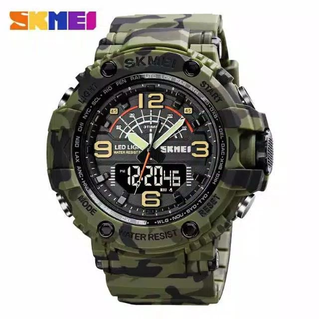 SKMEI 1617/JAM PRIA SPORT DUALTIME WATERESISTAN ORIGINAL/SKMEI SPORT TYPE 1617 TERMURAH/SKMEI 1617 TERLARIS