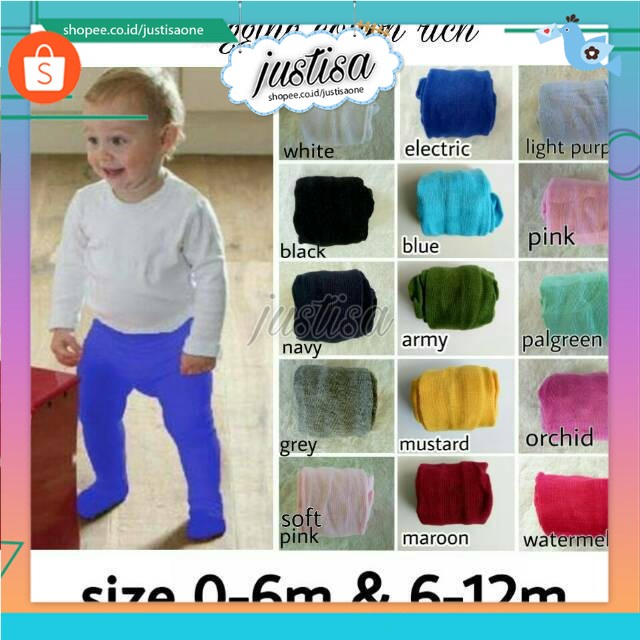 Promo !! SALE !! 4PCS Legging polos Bayi Tutup Kaki Cotton rich uk. 0-6bln - Legging bayi murah