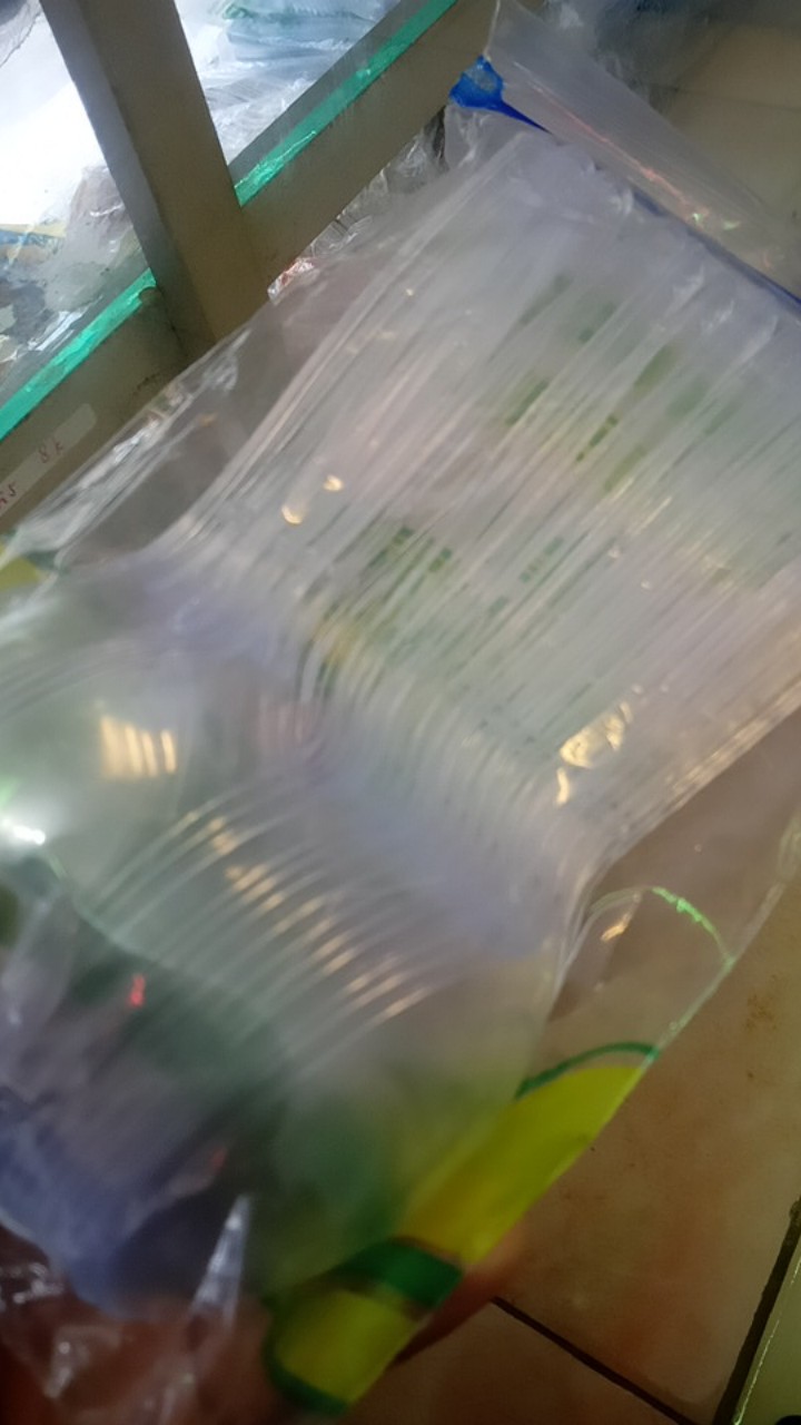 Sendok Plastik Makan Bening 16cm Isi 25pcs