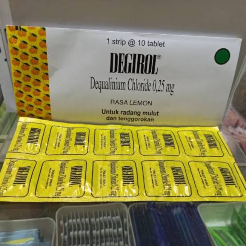 Degirol tablet hisap (permen) untuk radang tenggorokan / sariawan