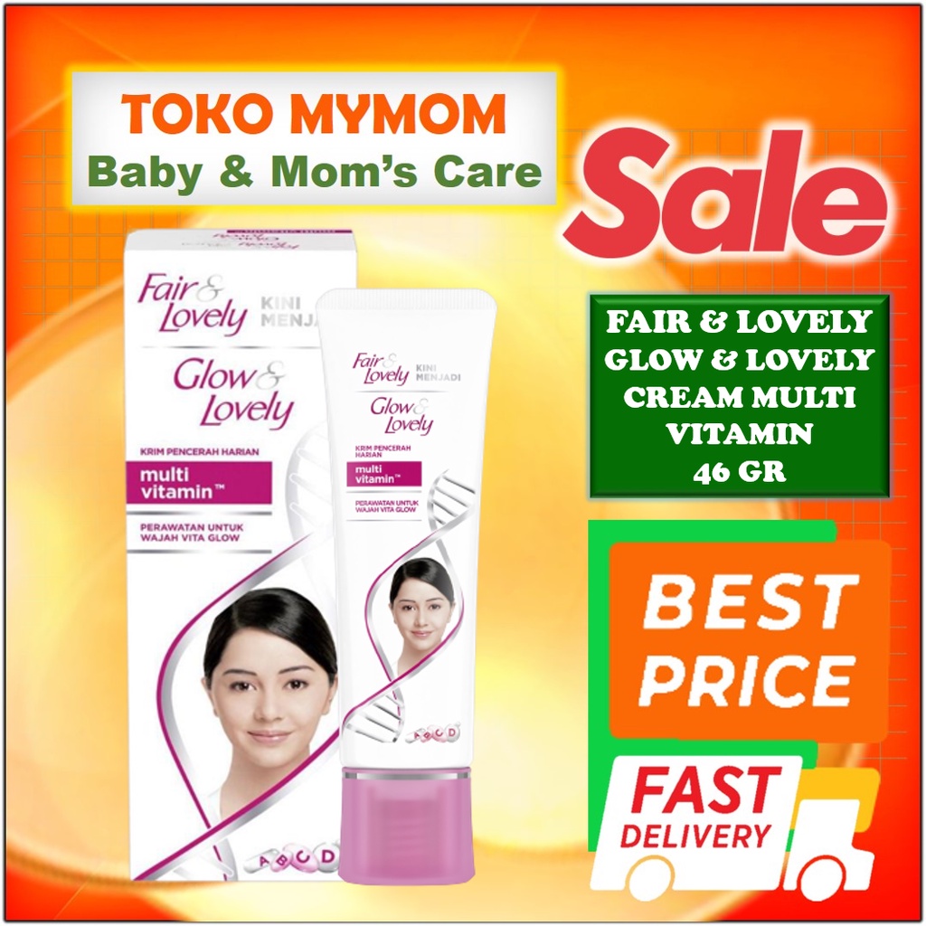 [BPOM]  Glow &amp; Lovely Multivitamin Cream 46gr / Fair &amp; Lovely Krim Wajah / Day Cream / Brightening Cream / Moisturizer / MY MOM