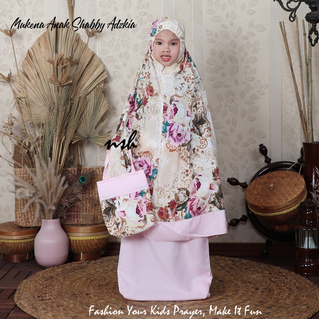 [𝓷𝓼𝓱] Mukena Anak Katun Shabby Azkia dan motif lainya-5