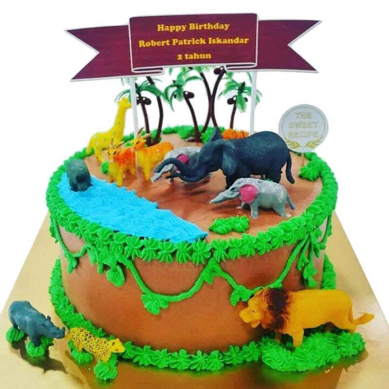 

The Sweet Recipe Jungle Cake Kue Tart Fondant