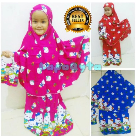 Mukena Anak Karakter 2-4 Tahun - Mukena Bali Anak - Mukena Rayon
