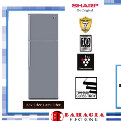 KULKAS 2 PINTU SHARP SJ-420GP-SD Big Kirei Series