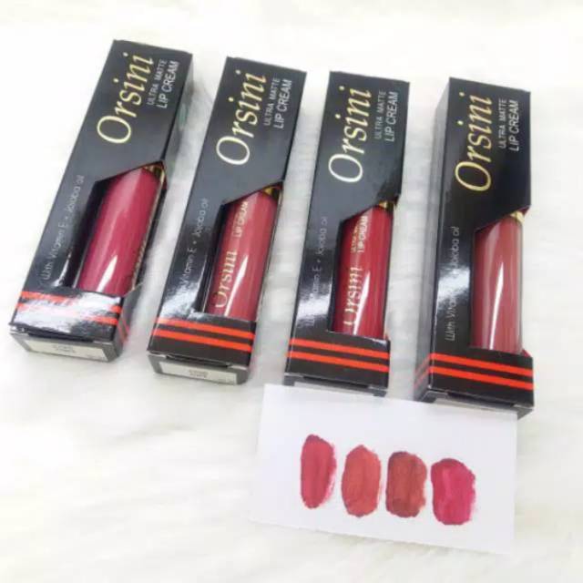 Iipstick lipstik orisini Orsini ultra matte vitamin E  with jojoba oil