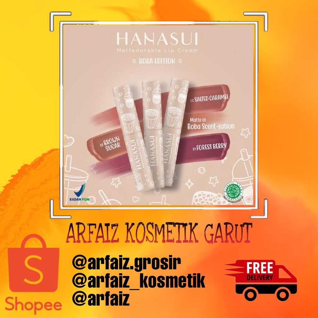 GROSIR - HANASUI - MATTEDORABLE LIP CREAM BOBA