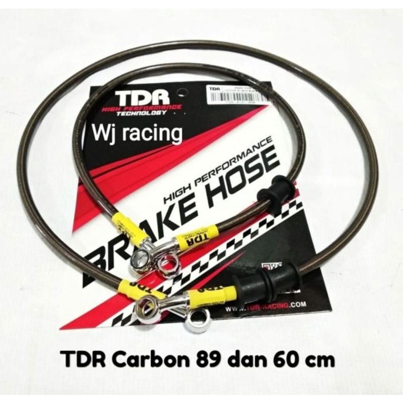 SELANG REM TDR RACING CARBON DEPAN DAN BELAKANG CB150R