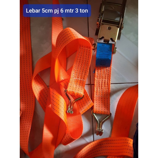 tali krek trek belt rachet tie down lebar 5 cm panjang 6 mtr