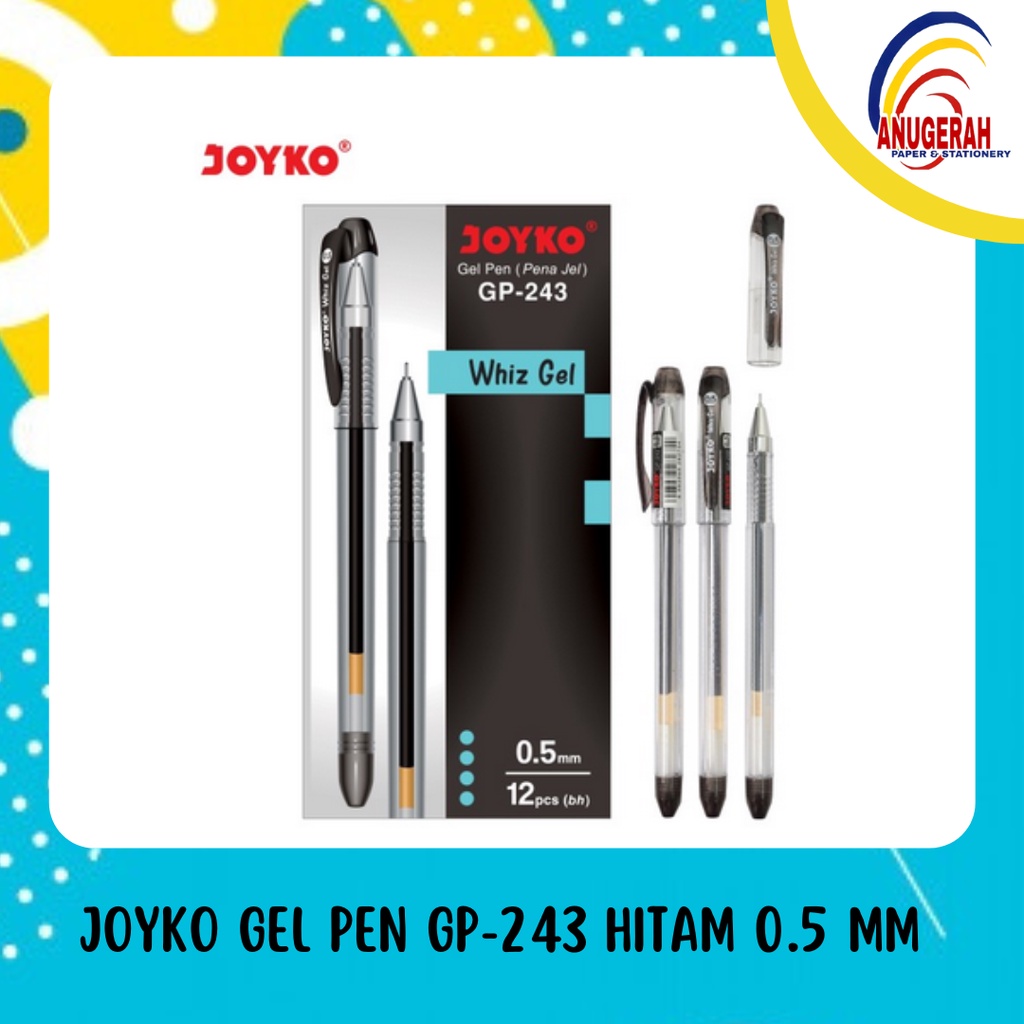 

JOYKO GEL PEN GP-243 WHIZ GEL HITAM 0.5 MM (LSN)