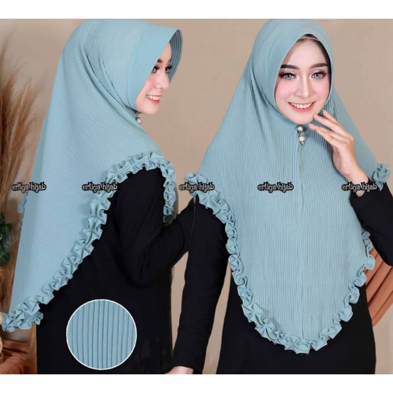 Bergo plisket gotik / hijab instan plisket gotik / jilbab bergo plisket / hijab plisket / bergo plis
