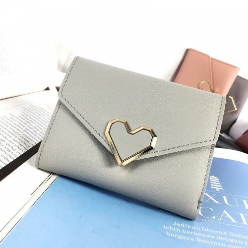 BQ 2697 RISCE DOMPET LIPAT MOTIF LOVE IMPORT WANITA CEWEK PEREMPUAN JAKARTA BATAM BLACK