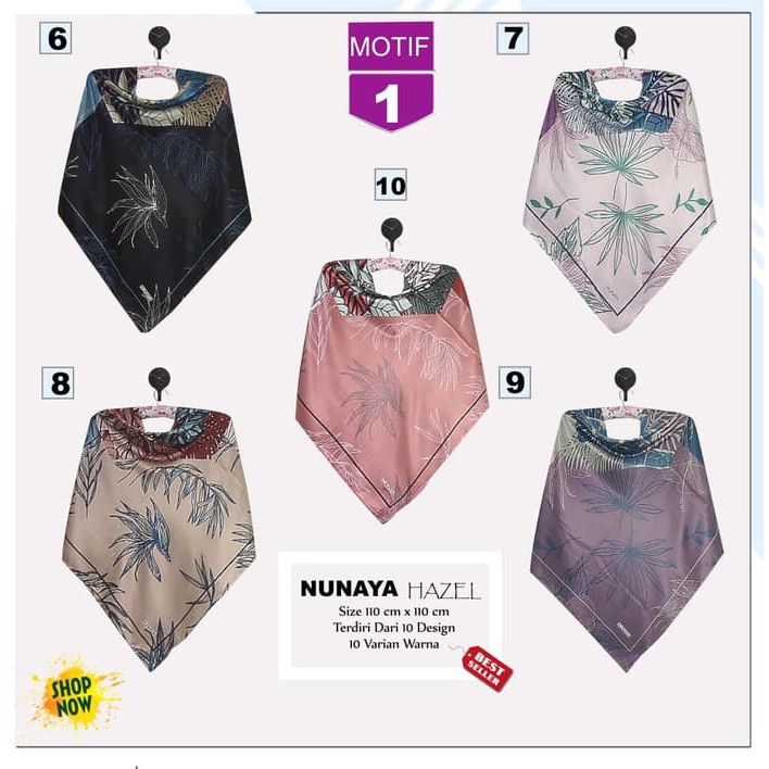  Jilbab  Segiempat Nunaya Hazel  Maxmara Motif 1 By Azzura 