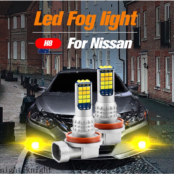 2pcs Lampu Kabut LED H8 H11 H16 Canbus Untuk Nissan Note Murano Qashqai Teana Pathfinder Tiida X-Trail Navara NP300