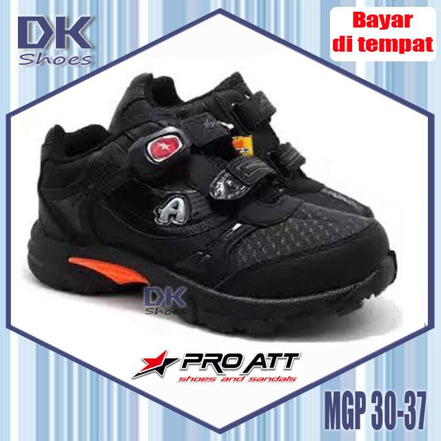 Sepatu Sekolah Pro ATT MGP MGA 28-37 Hitam Magnet Anak Laki