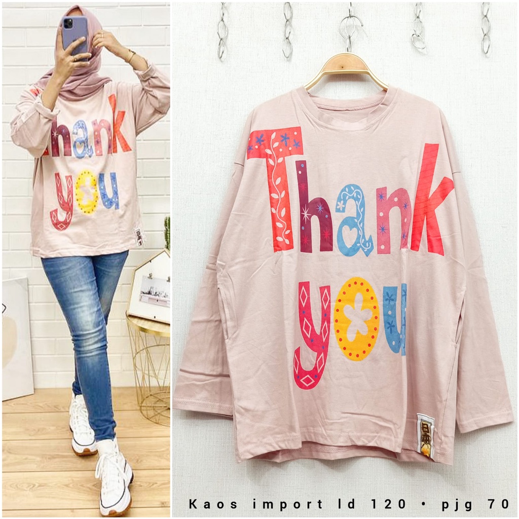 Top kaos kombi jeans