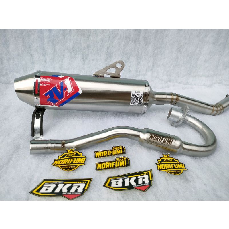 KNALPOT NORIFUMI RV-1 PNP KLX 150 CRF 150L DTRACKER WR 155-Rv-1 Merah