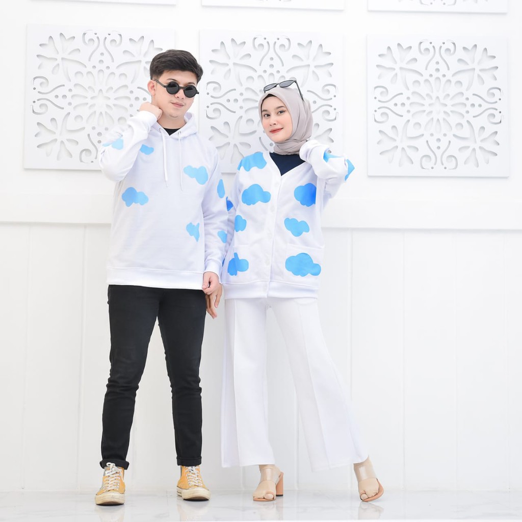 sweater CLOUD SERIES CLOUD OUTHER SKY &amp; CLOUD SWEATER SKY sweater cewek cowok