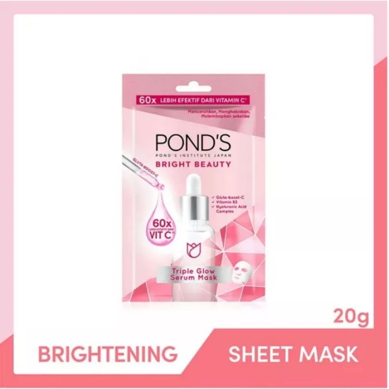 Ponds Bright Beauty Triple Glow Serum Mask 20 gr