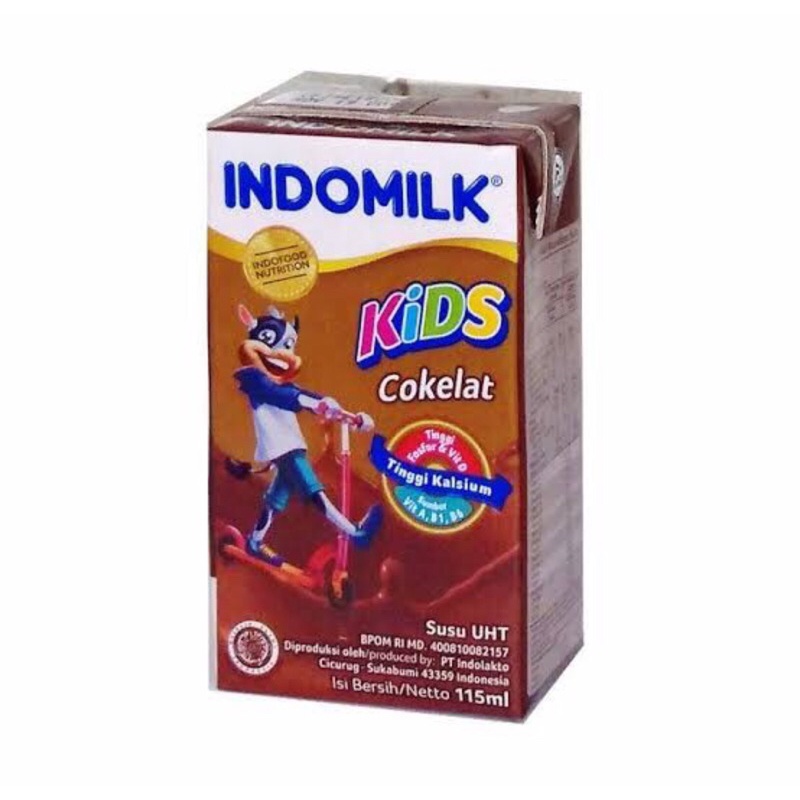 Susu UHT Indomilk Kids Rasa Cokelat 115ml Susu cair Coklat