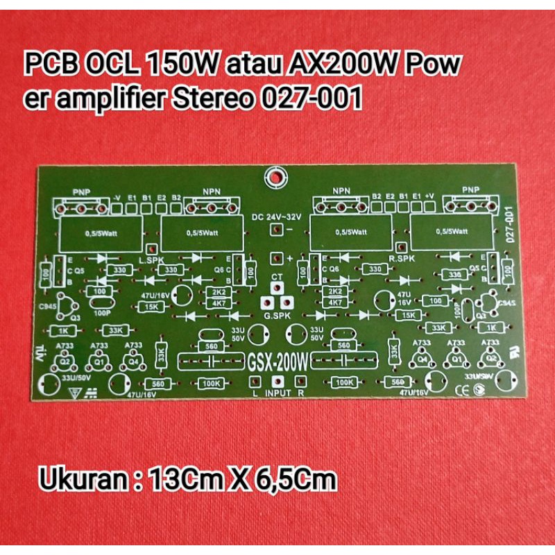 Jual PCB OCL 150W atau AX200W Power amplifier Stereo 027-001 | Shopee