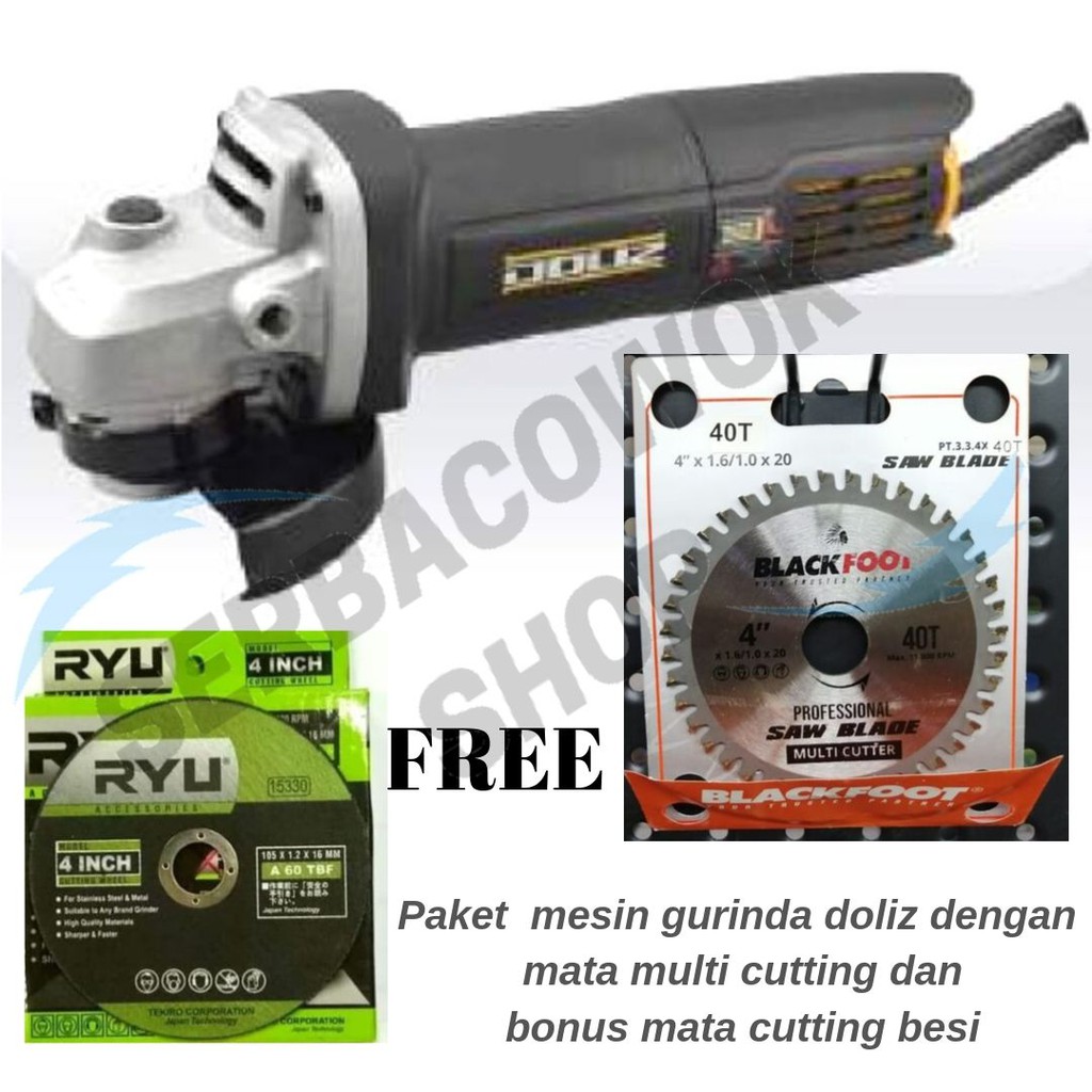 Paket Mesin Gurinda Tangan Doliz BA 730 4 Inch Gerinda Potong Plus Mata Multi Cutter Termurah