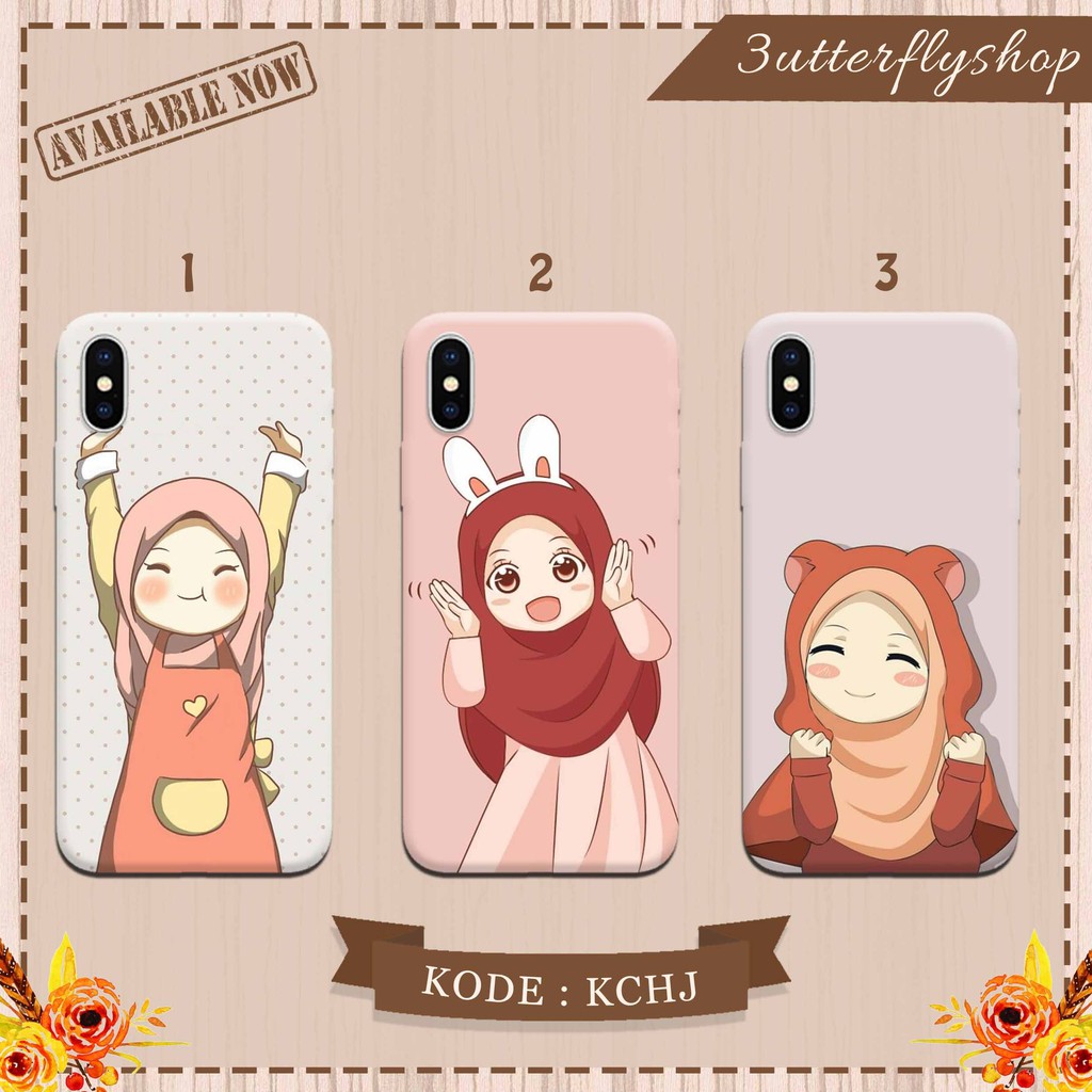 Cute Hijab casing case HP xiaomi samsung iphone oppo vivo realme redmi meizu