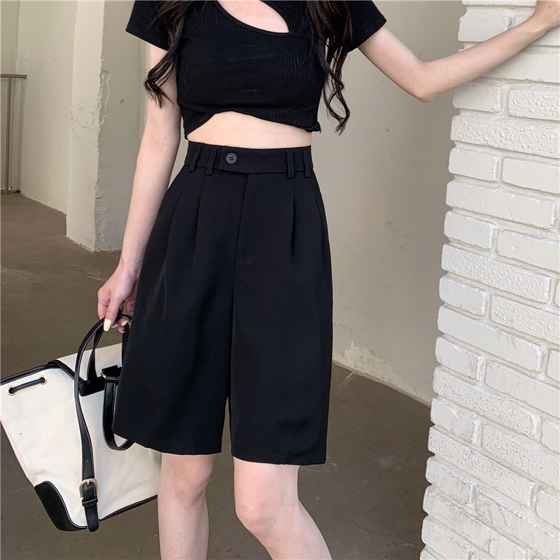 Korean style Celana pendek wanit high waist casual pants wanita/short pants