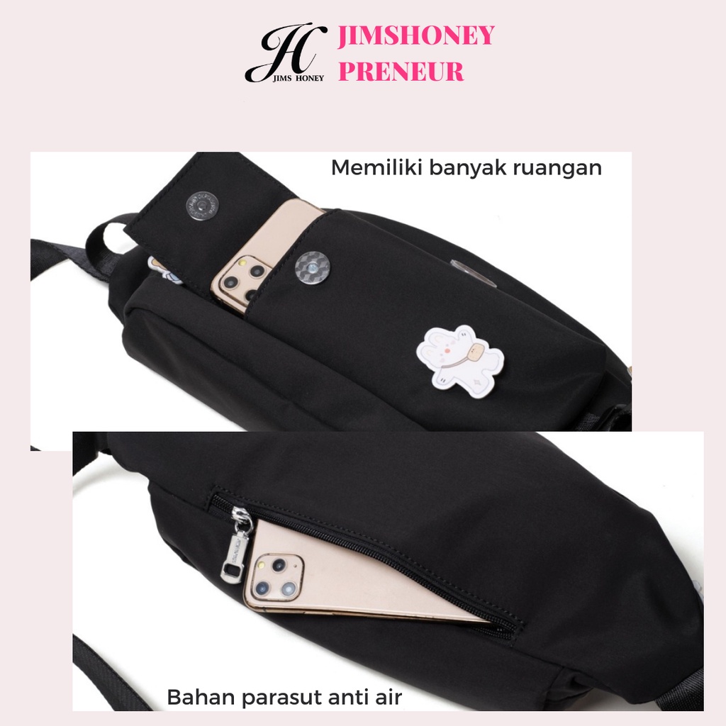 Tas Pinggang Wanita Jims Honey OLAF Waist Bag Lucu