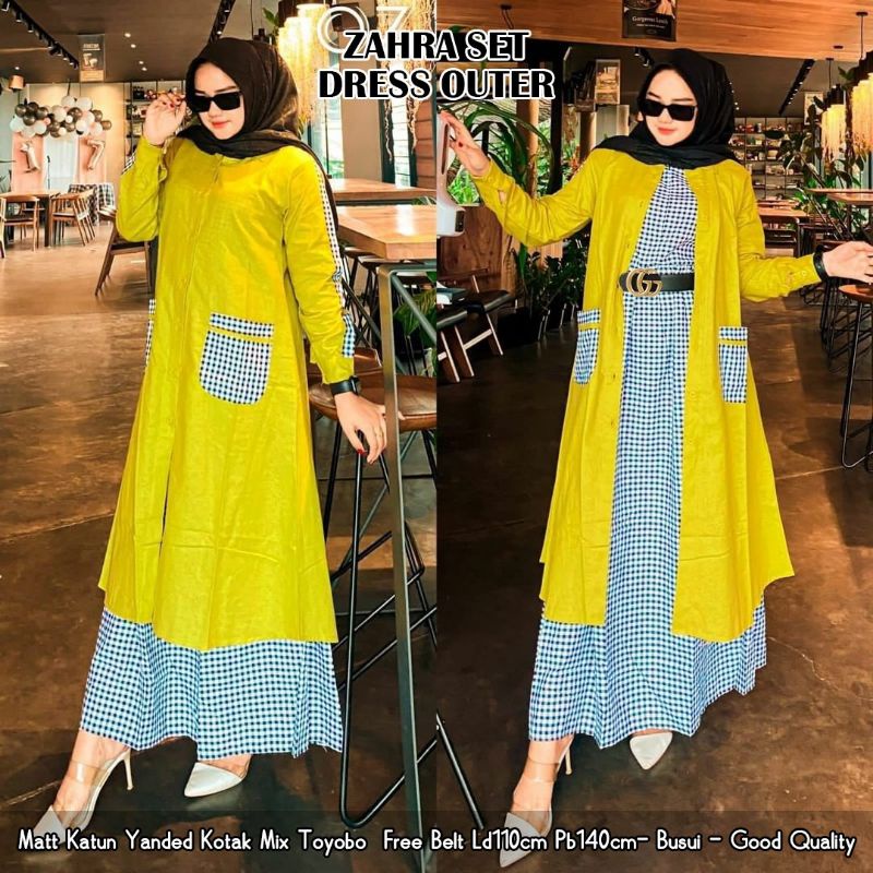 Zahra set  dress outer