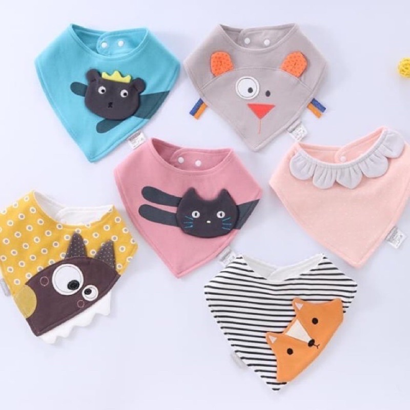 Bib Slabber Handuk Air Liur Bayi Anti Air Celemek Tadah Air Bayi MHL