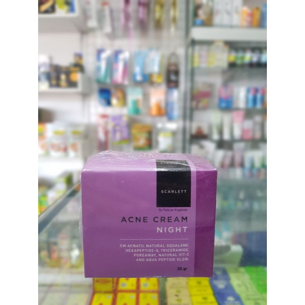 Scarlett Acne Cream Night 20 g / Cream Wajah / Cream Malam Scarlett
