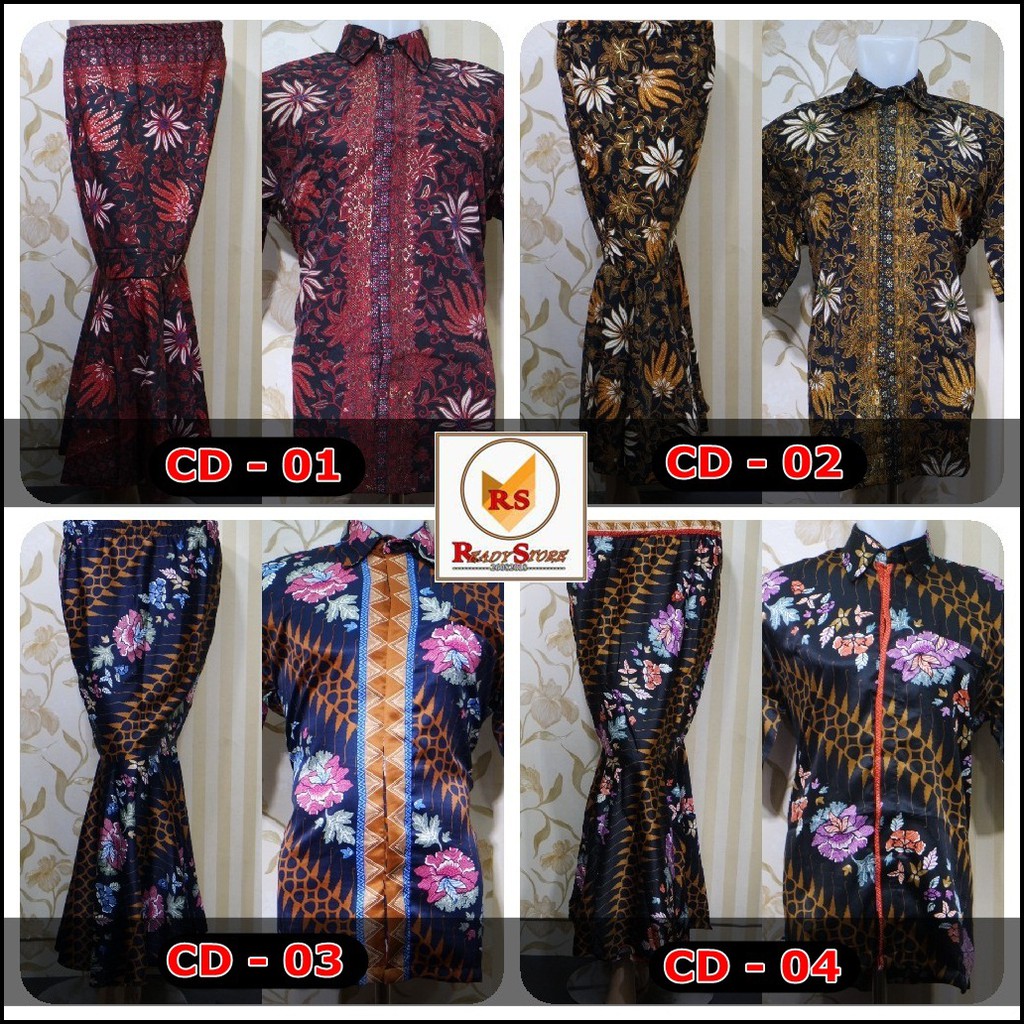 ROK DUYUNG DAN KEMEJA BATIK OBRAL - rok plisket - rok batik modern - set batik - pakaian pesta