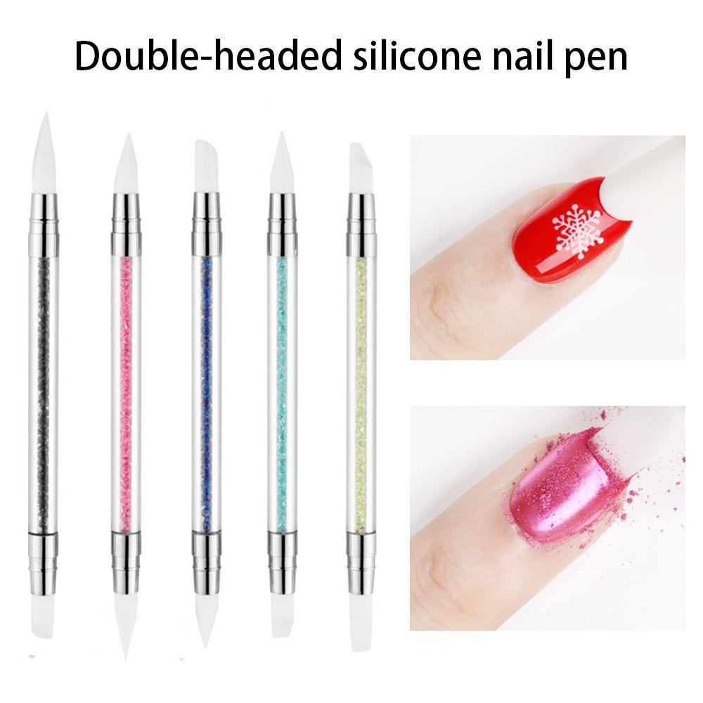 R-flower Nail Art Pen Profesional Manicure tools DIY Silikon Emboss Ukir Kerajinan Lukisan Kuas