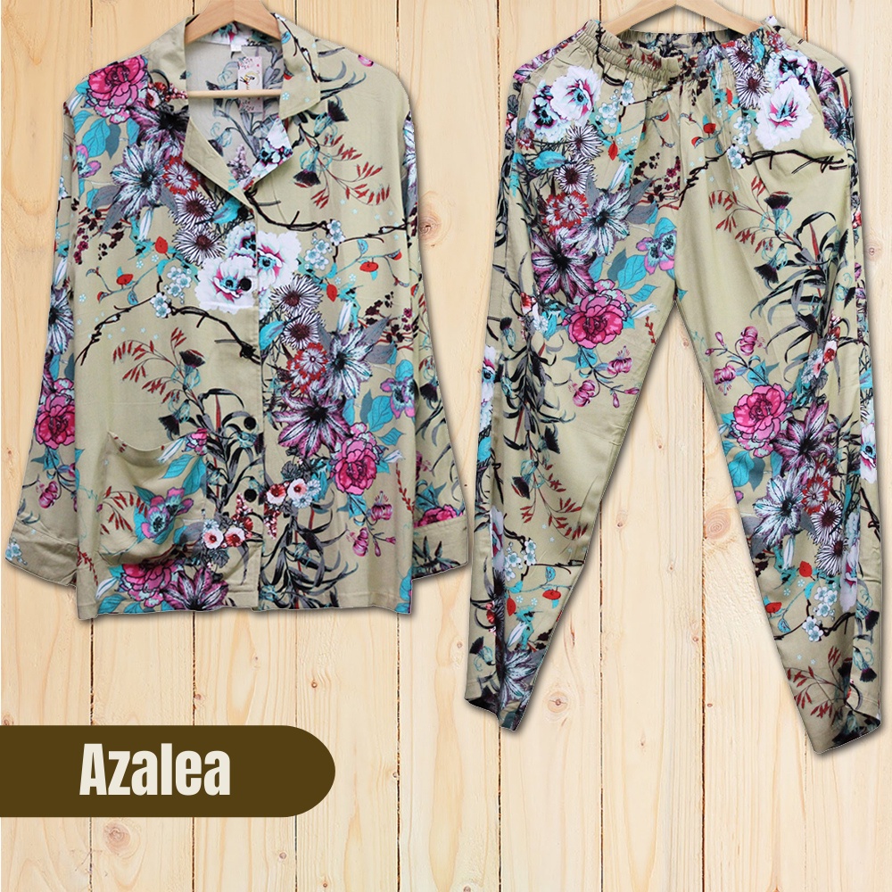 Nyenyak Pajamas Set / Piyama set Rayon All Size ( Fit to XL ) motif Tie Dye